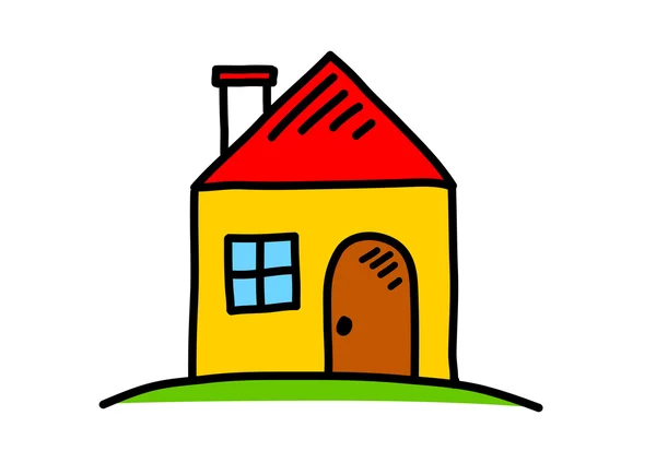 Huis tekening — Stockvector