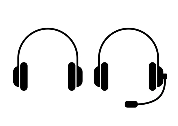 Auriculares iconos — Vector de stock