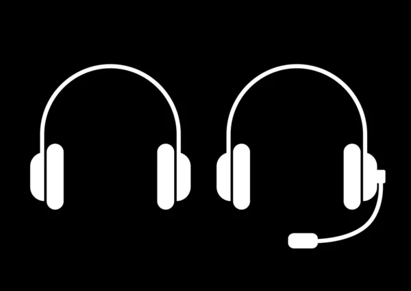 Auriculares iconos — Archivo Imágenes Vectoriales