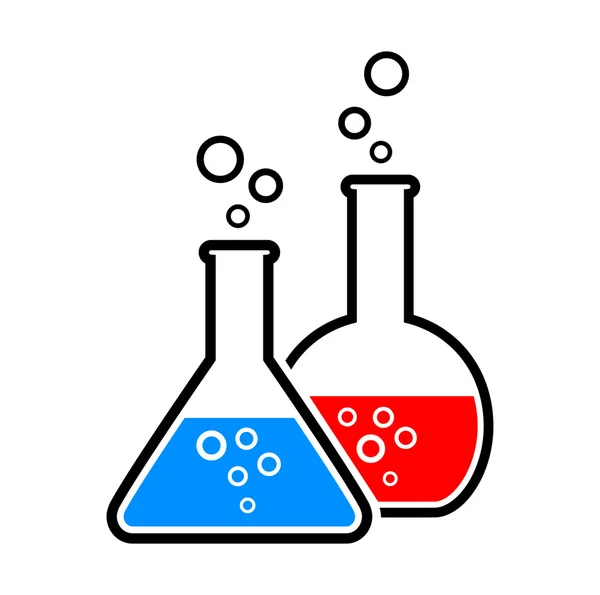 Vidrio de laboratorio — Vector de stock