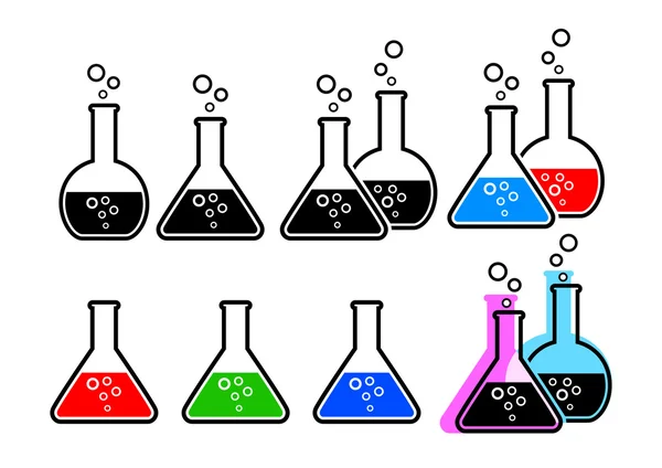 Laboratorní sklo — Stockový vektor