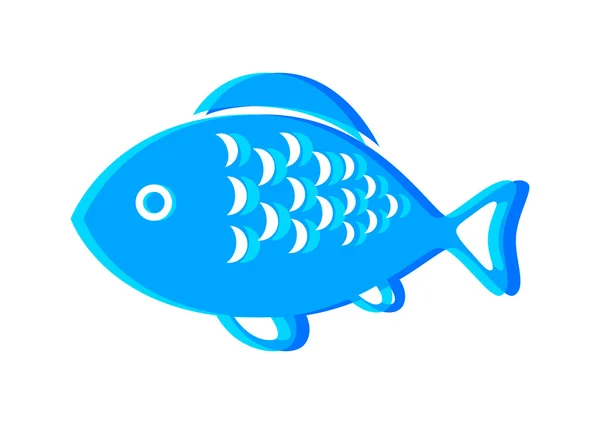 Ícone de peixe — Vetor de Stock