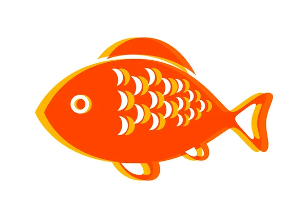 Рыбная икона — стоковый вектор