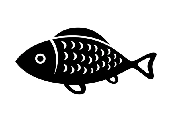 Icono de pescado — Vector de stock