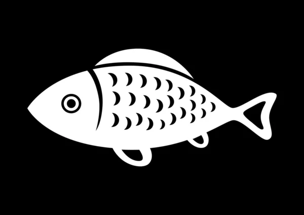 Ícone de peixe — Vetor de Stock