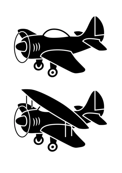 Набор самолётов — стоковый вектор