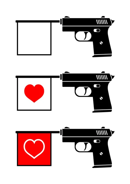 枪与标志 — 图库矢量图片