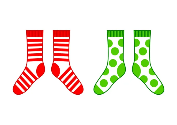 Chaussettes sur fond blanc — Image vectorielle