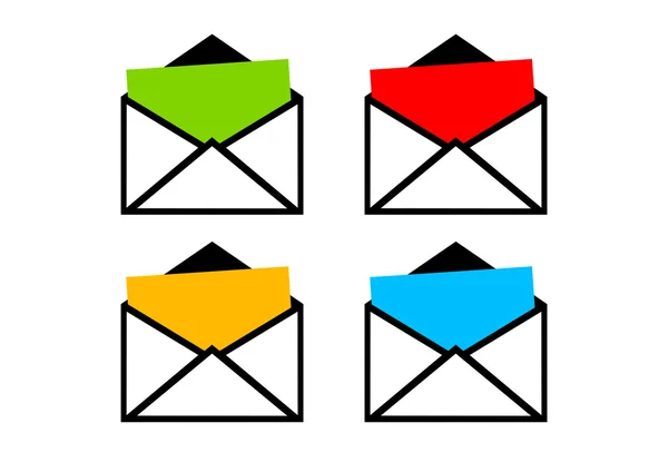 Envelope icons on white background — Stockvector