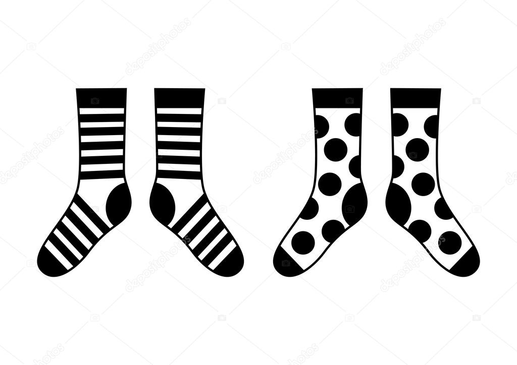 Socks on white background