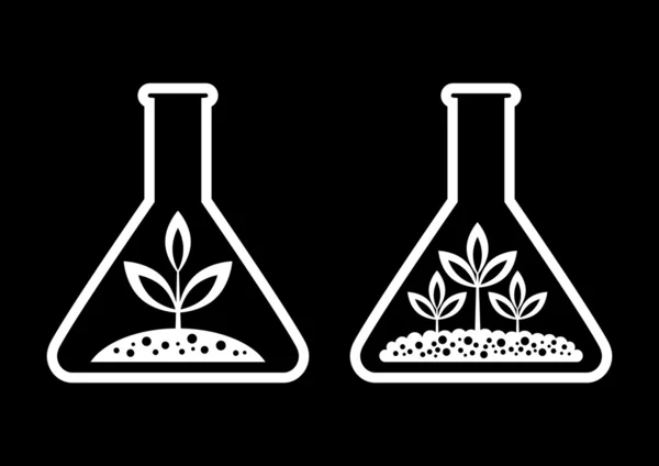 Laboratuvar cam bitki — Stok Vektör
