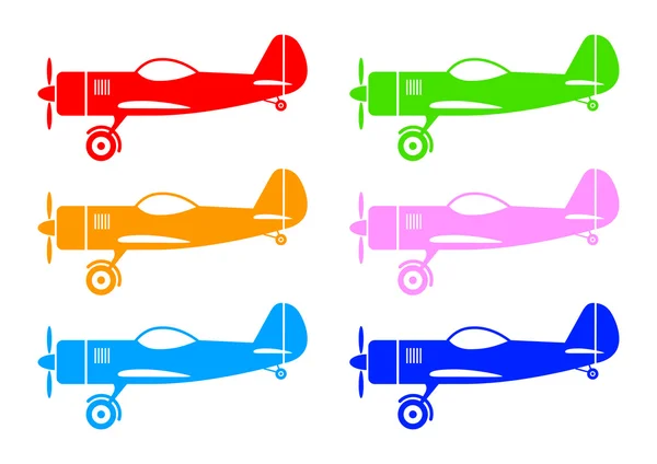 Iconos de avión — Vector de stock