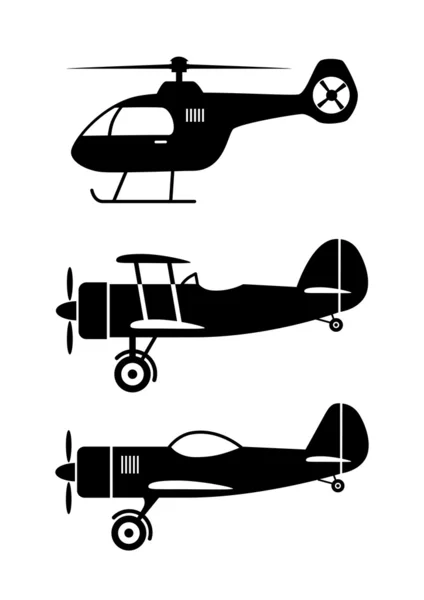 Ícones de aeronaves — Vetor de Stock