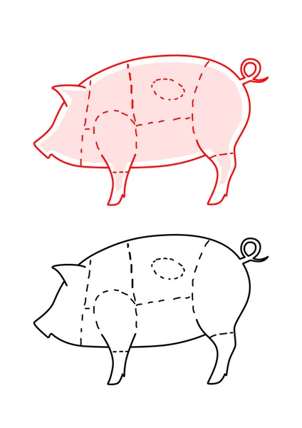 Icona del maiale — Vettoriale Stock