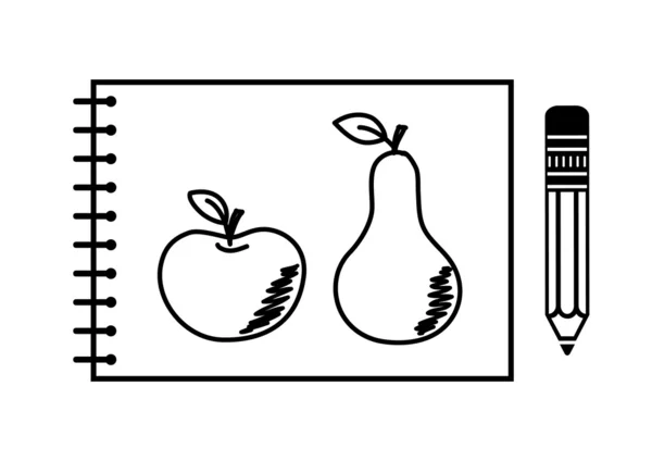 Dibujo de fruta — Vector de stock