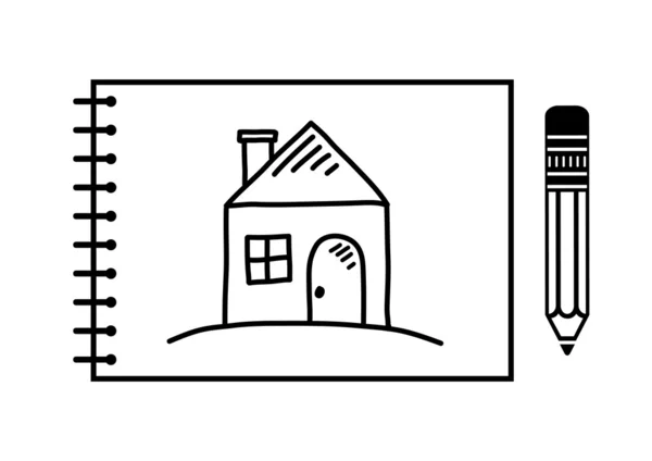 Dessin de la maison — Image vectorielle