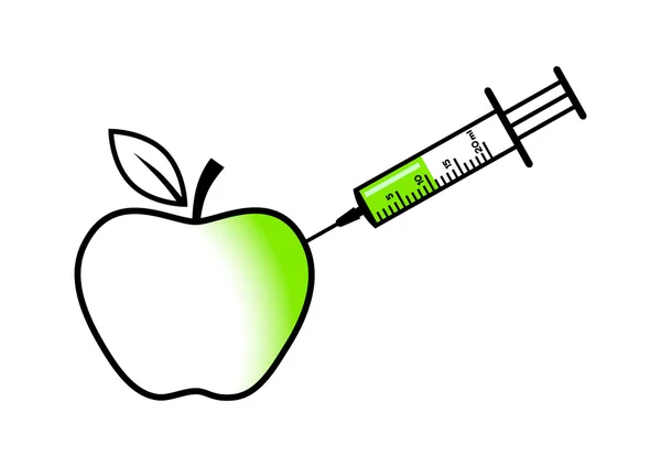 Зеленое яблоко — стоковый вектор