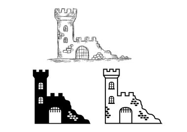 Castle ruins clipart