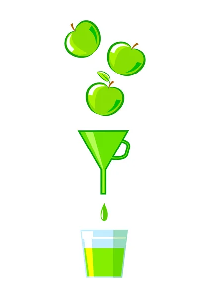 Jugo de manzana — Vector de stock