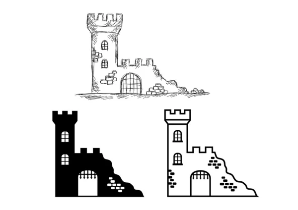 Castle ruins — Stock Vector