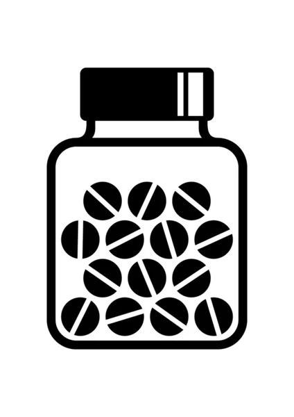 小瓶的药 — 图库矢量图片