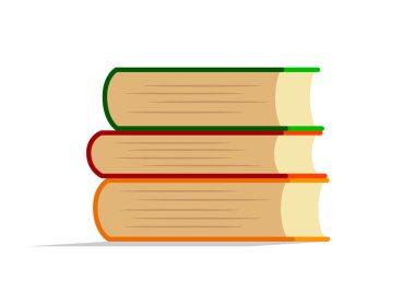 Beyaz arkaplan üzerine kitaplar