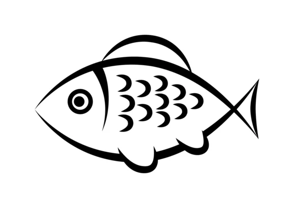 Icono de pescado — Vector de stock