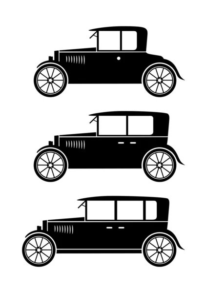 Set of veteran cars — Stock Vector