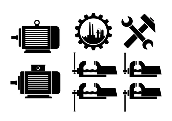 Industriële Pictogrammen — Stockvector