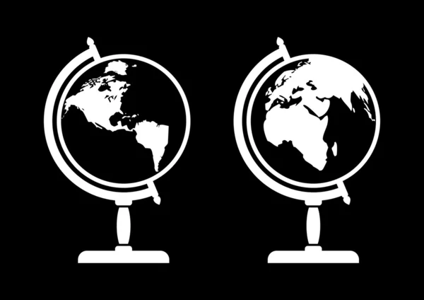 Globe ikoner — Stock vektor