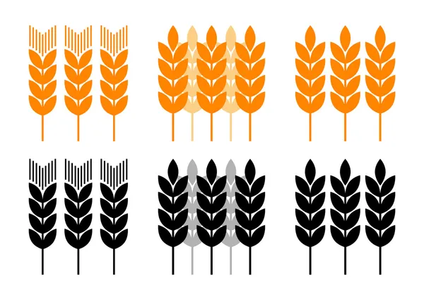 Iconos agrícolas sobre fondo blanco — Vector de stock