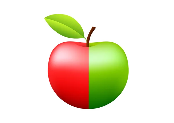 Apple на белом фоне — стоковый вектор