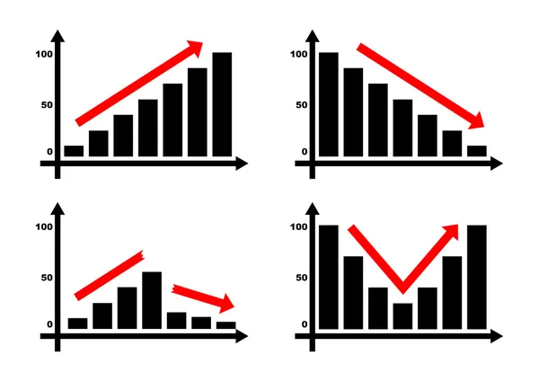 Set of graphs — Stock Vector