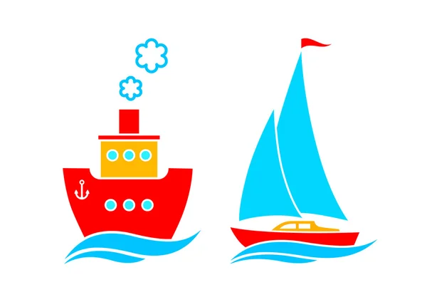 Schip pictogrammen — Stockvector