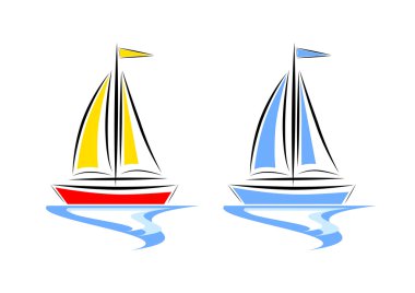 Sailboat set clipart