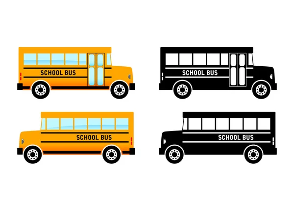 School bus on white background — Stock Vector