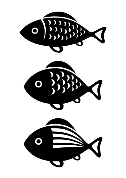 魚アイコン — ストックベクタ