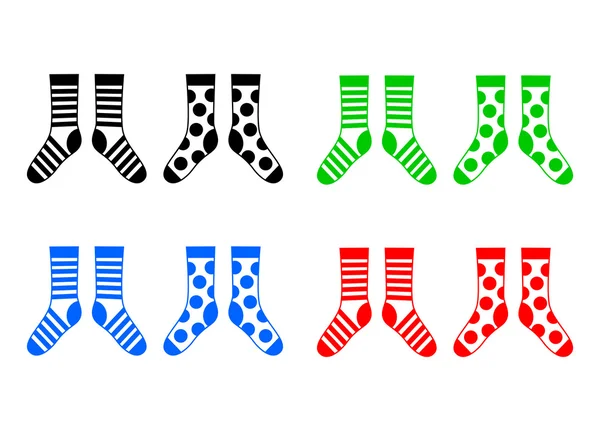 Socks on white background — Stock Vector