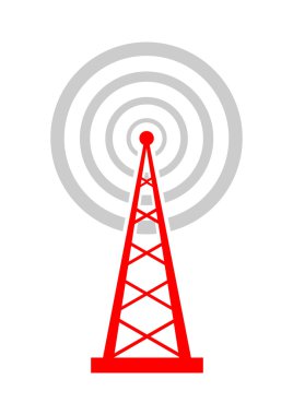 beyaz zemin üzerinde verici simgesi 