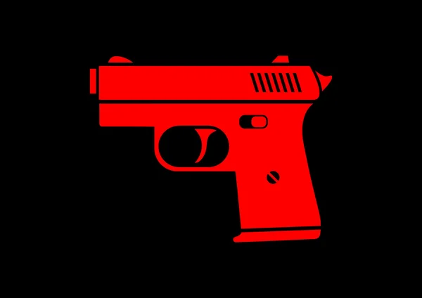 Broń czerwony ikona — Wektor stockowy