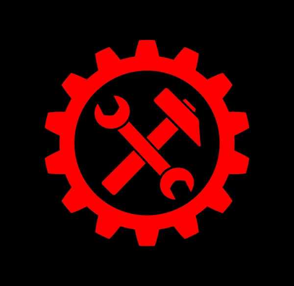 Red industrial icon — Stock Vector