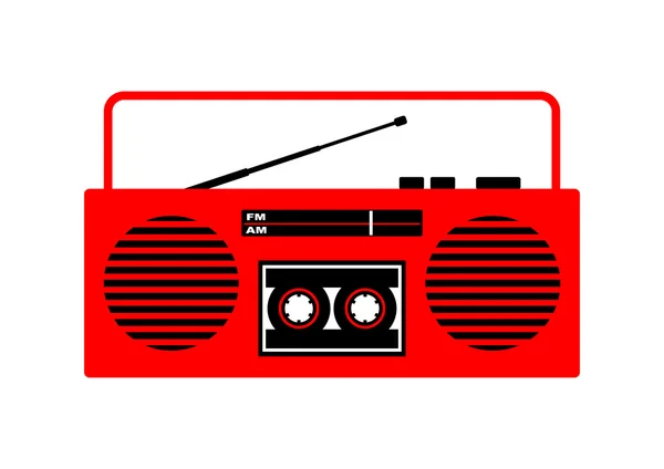 Reproductor de casetes de radio — Vector de stock