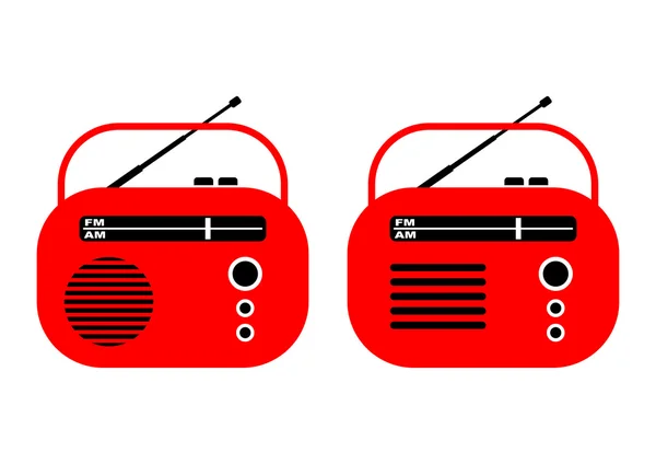 Radio sur fond blanc — Image vectorielle