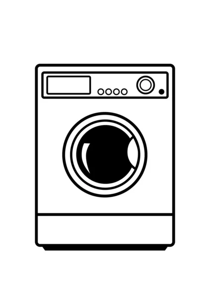 Washing machine on white background — Stock Vector