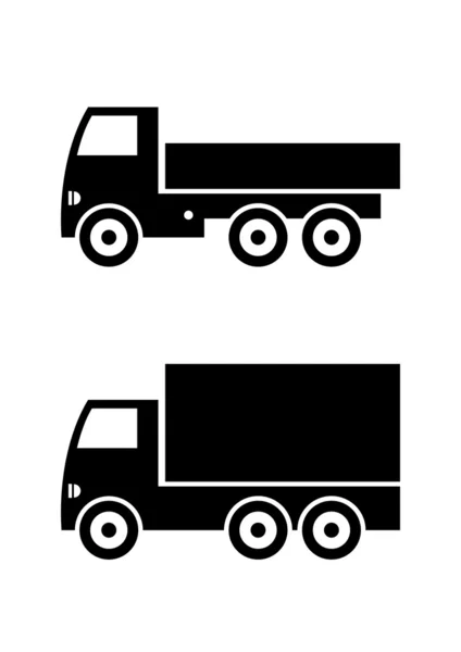 Εικονίδιο φορτηγού σε λευκό φόντο — Διανυσματικό Αρχείο