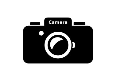 Beyaz arkaplanda kamera simgesi