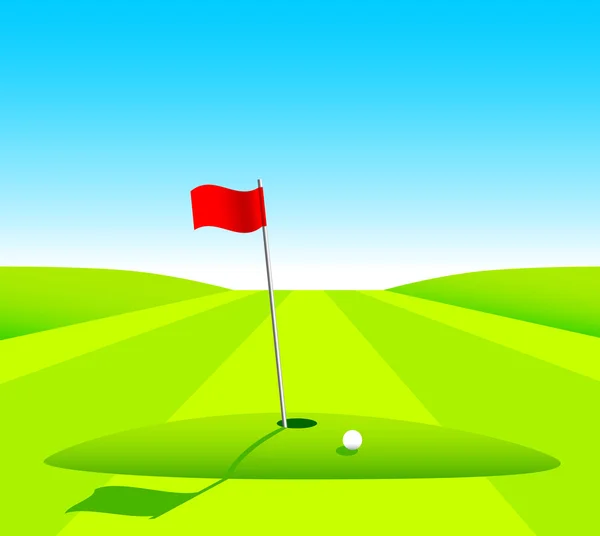 Campo de golf — Vector de stock