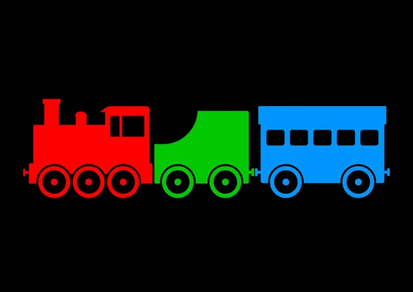 สีสันของไอคอนรถไฟ — ภาพเวกเตอร์สต็อก