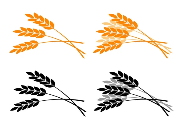 Iconos agrícolas sobre fondo blanco — Vector de stock