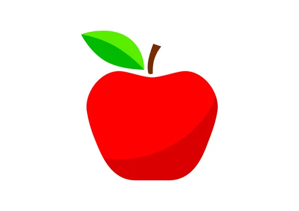 Manzana roja sobre fondo blanco Ilustraciones De Stock Sin Royalties Gratis